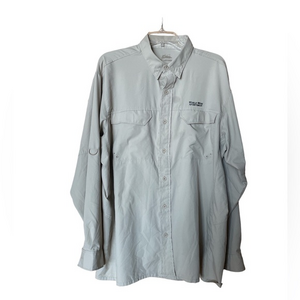 World Wide Sportsman Button Up Lightweight Fishing Shirt Outdoor Size XL Tan‎